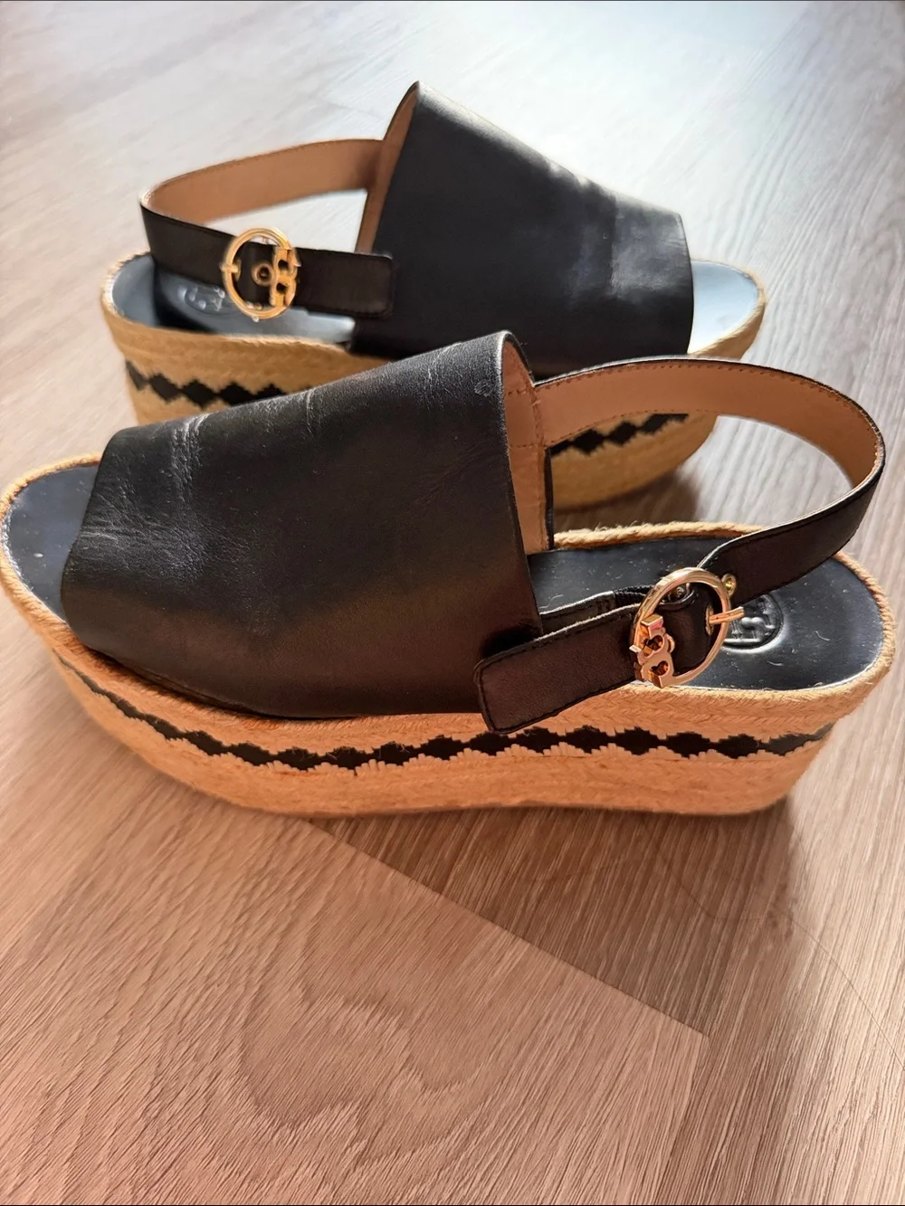 Tory Burch Dandy Leather Espadrilles
